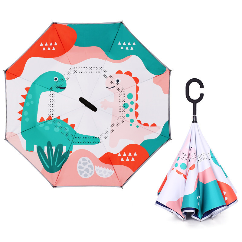 Children's Reverse Double Layer Sun Umbrella Drip Free Best Upside Down Umbrella With Reflective Strip