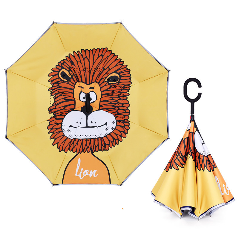 Children's Reverse Double Layer Sun Umbrella Drip Free Best Upside Down Umbrella With Reflective Strip