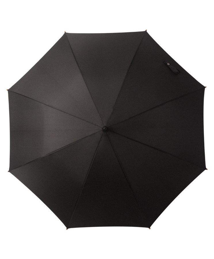 High quality black wooden handle straight umbrella custom logo large automatic umbrella for men