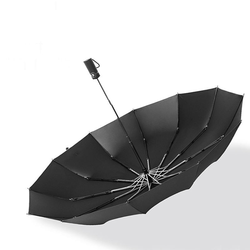 High quality windproof personalized umbrella big best three-folding extension handle automatic umbrella