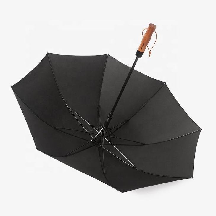 Cheaper large golf umbrella rainy day products wooden handle windproof gift rain umbrella with logo