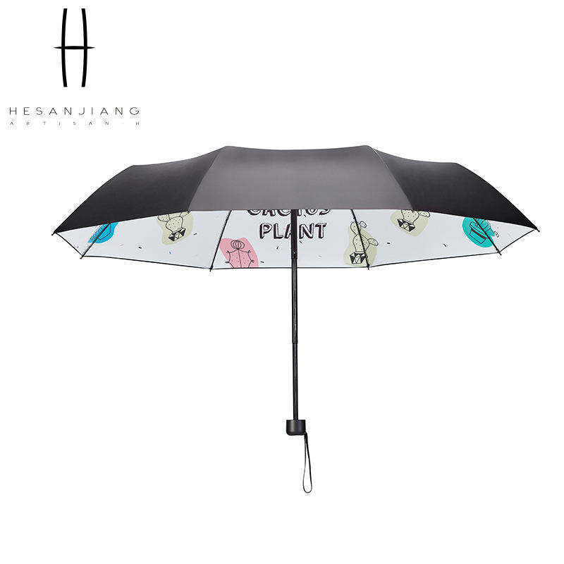 Rainy Day Products Women's Compact Umbrella Capsule Adjustable 3 Folding Rain Umbrella With Custom Logo