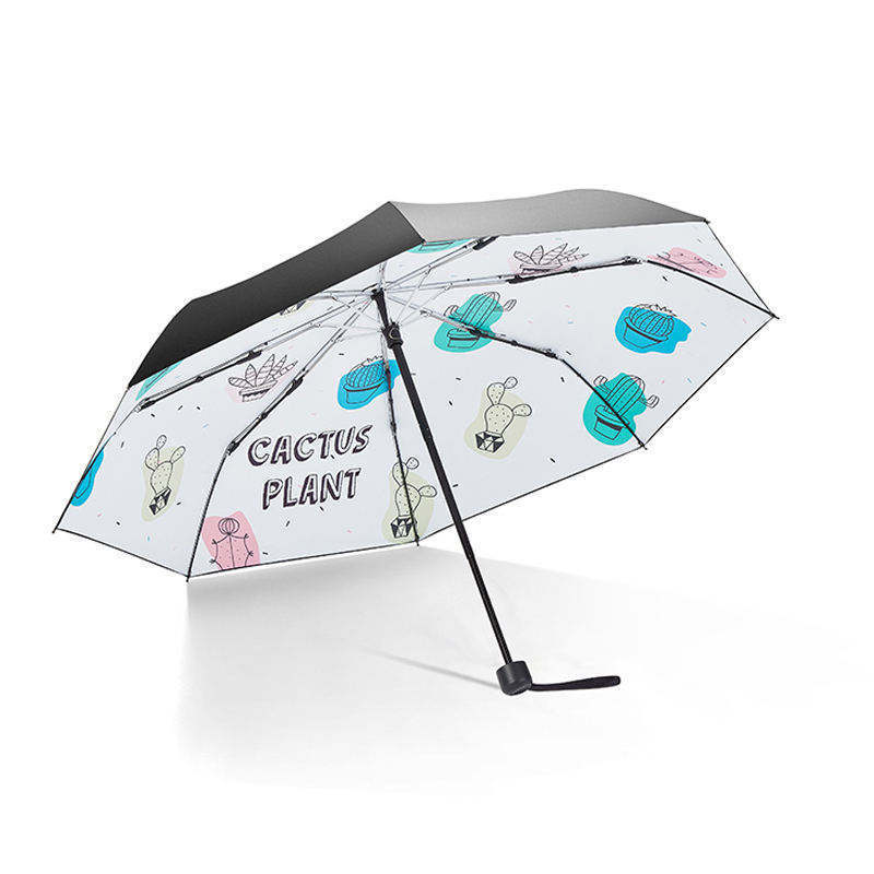 Rainy Day Products Women's Compact Umbrella Capsule Adjustable 3 Folding Rain Umbrella With Custom Logo