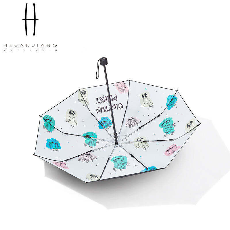 Rainy Day Products Women's Compact Umbrella Capsule Adjustable 3 Folding Rain Umbrella With Custom Logo