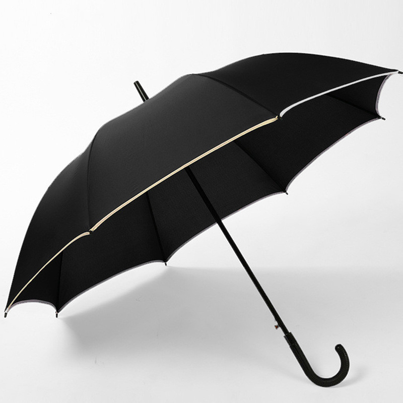 Made China Cheap Steel Frame Ribs Umbrella Automatic Open Straight Umbrella For The Rain