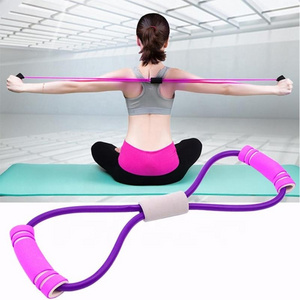 Portable Yoga Tension Belt Fitness Workout Rubber Resistance Bands Pilates Squat Butt AIDS Stretching Exercise Equipment