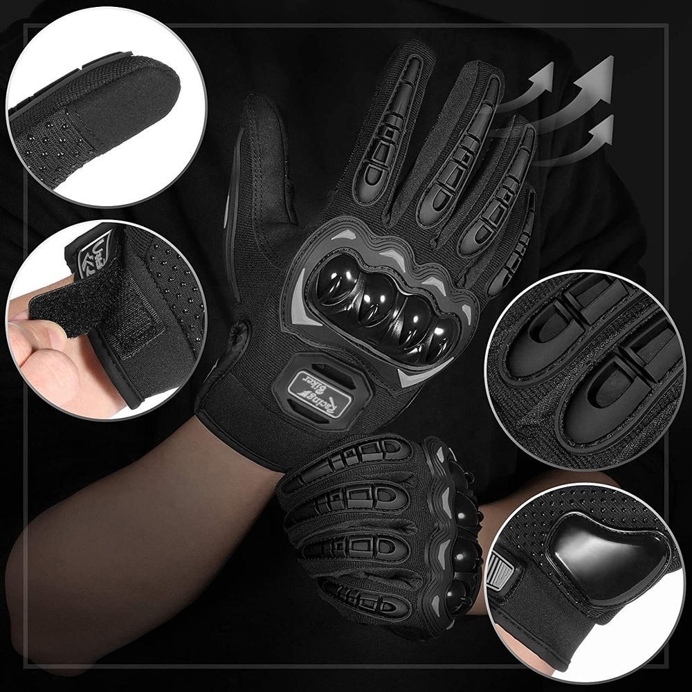 New Motorcycle Touch Screen Gloves Breathable Full Finger Outdoor Sports Protection Riding Dirt Bike Gloves