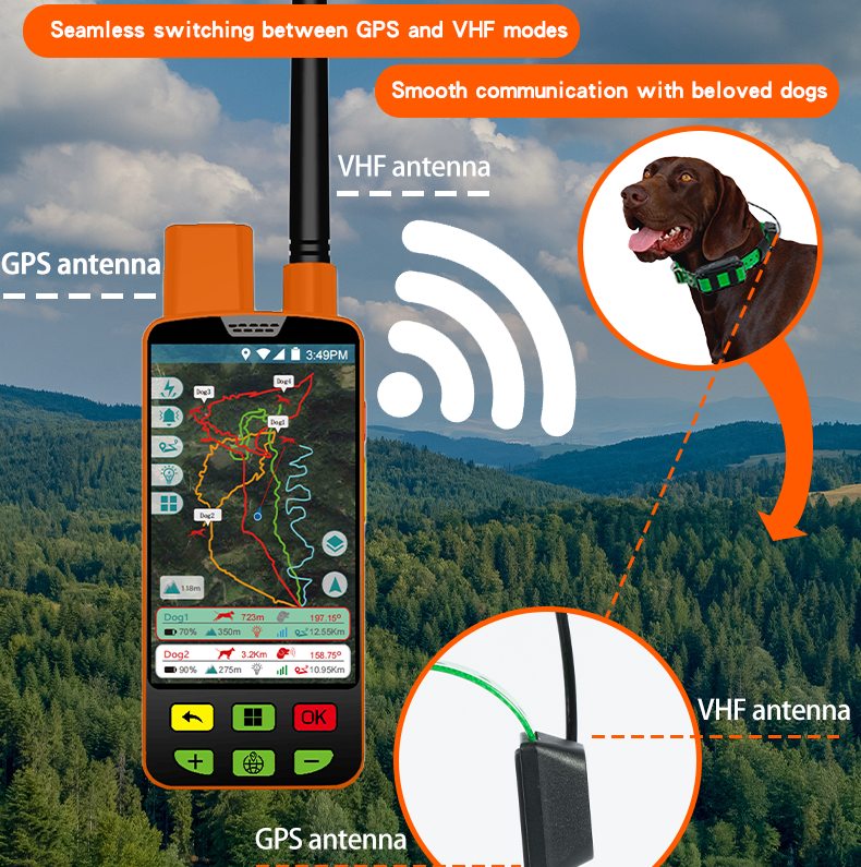 Outdoor use GPS Navigator Collar for Dog and boar hunting