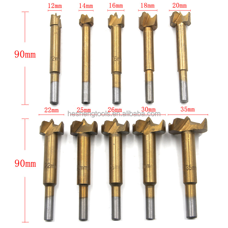 1/7/10PC HSS Titanium plating Woodworking Centering Hinge Hinge Boring Forstner Drills Bits sit for Wood Drilling