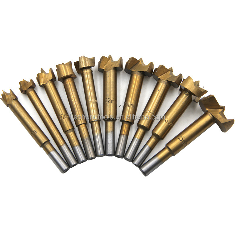 1/7/10PC HSS Titanium plating Woodworking Centering Hinge Hinge Boring Forstner Drills Bits sit for Wood Drilling