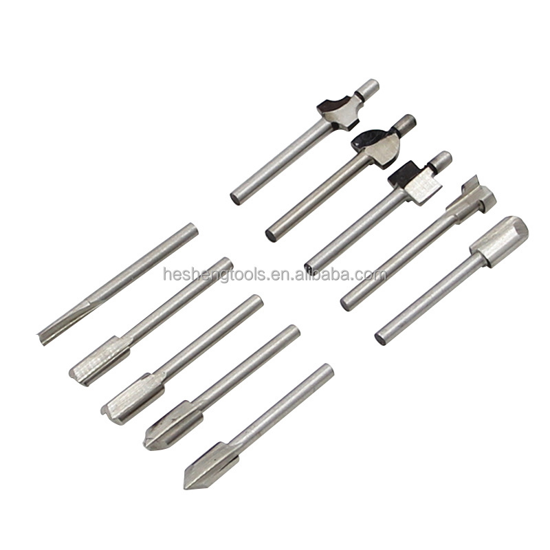 10pc Carbide Woodworking engraving cutter trimming carving milling cutter Router Bit