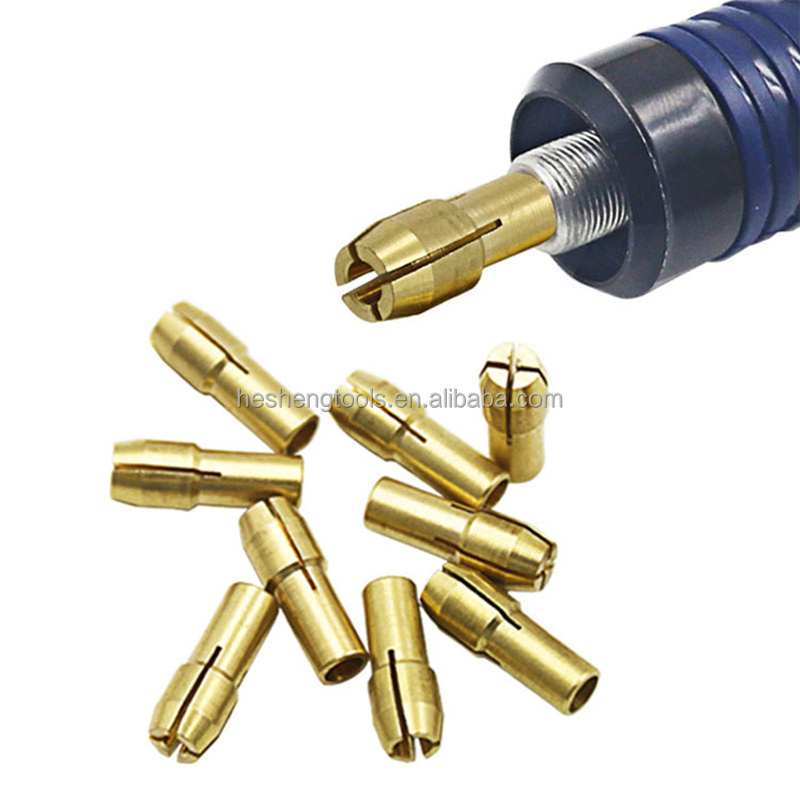 10pc 0.5-3.2mm mini electric motor drill chuck, keyless brass drill chuck tool adapter