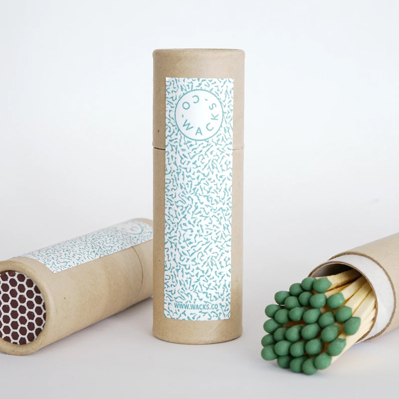 Custom Round Paper Tube Packaging Box Candle Matches Match Stick Box