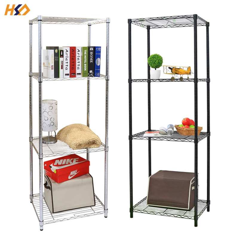 Metal Pantry Closet Supermarket/Kitchen Laundry 4 Tier Storage Rack Wire Shelving Unit Storage Shelves