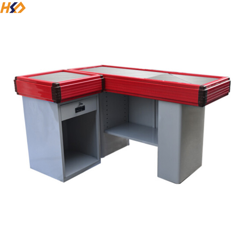 Stainless Steel Supermarket Grocery Store Cash Checkout Cashier Register Counter for Sale