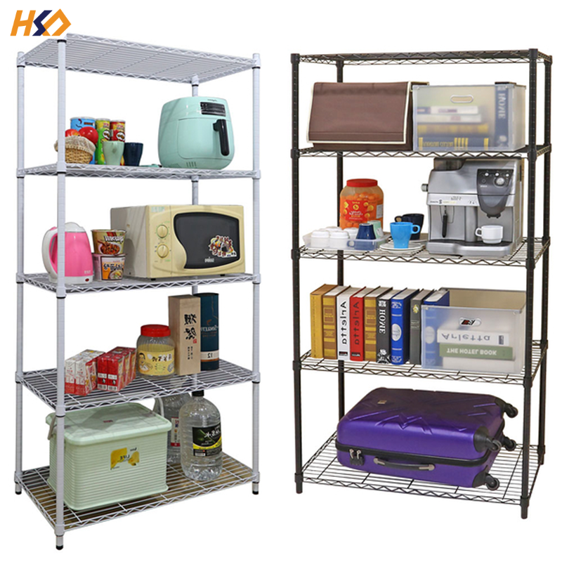 Metal Pantry Closet Supermarket/Kitchen Laundry 4 Tier Storage Rack Wire Shelving Unit Storage Shelves