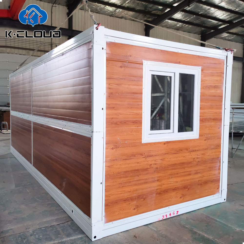 High Quality Woodgrain Luxury Prefabricated Mobile Folding Container House Standard Prefab Movable Bungalow Office