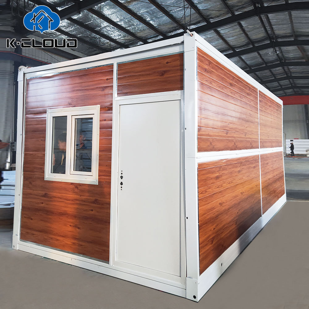 High Quality Woodgrain Luxury Prefabricated Mobile Folding Container House Standard Prefab Movable Bungalow Office