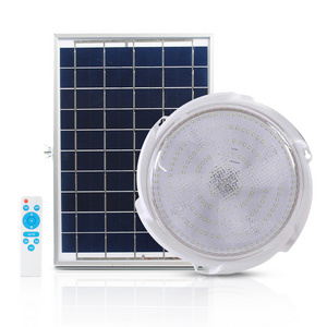 HESHIOutdoor Indoor Lighting Waterproof Ip65 Solar Led Ceiling Light With Remote Control Solar Panel For Home Garden Corridor