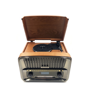 Shenzhen Wanling vintage portable 3 speeds turntable vinyl record player with BT USB/SD LP to PC recording