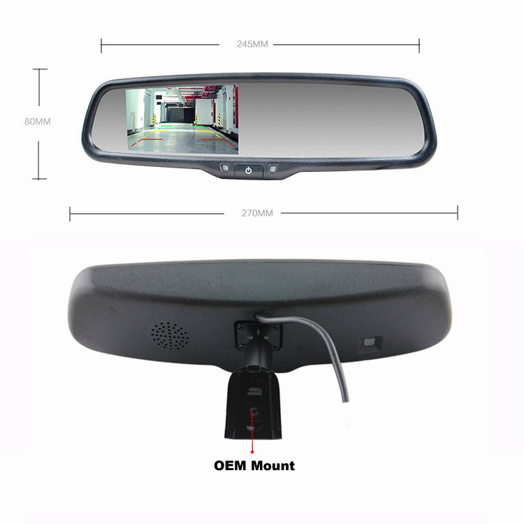 Undamage install OEM  special original 4.3inch rear view mirror monitor