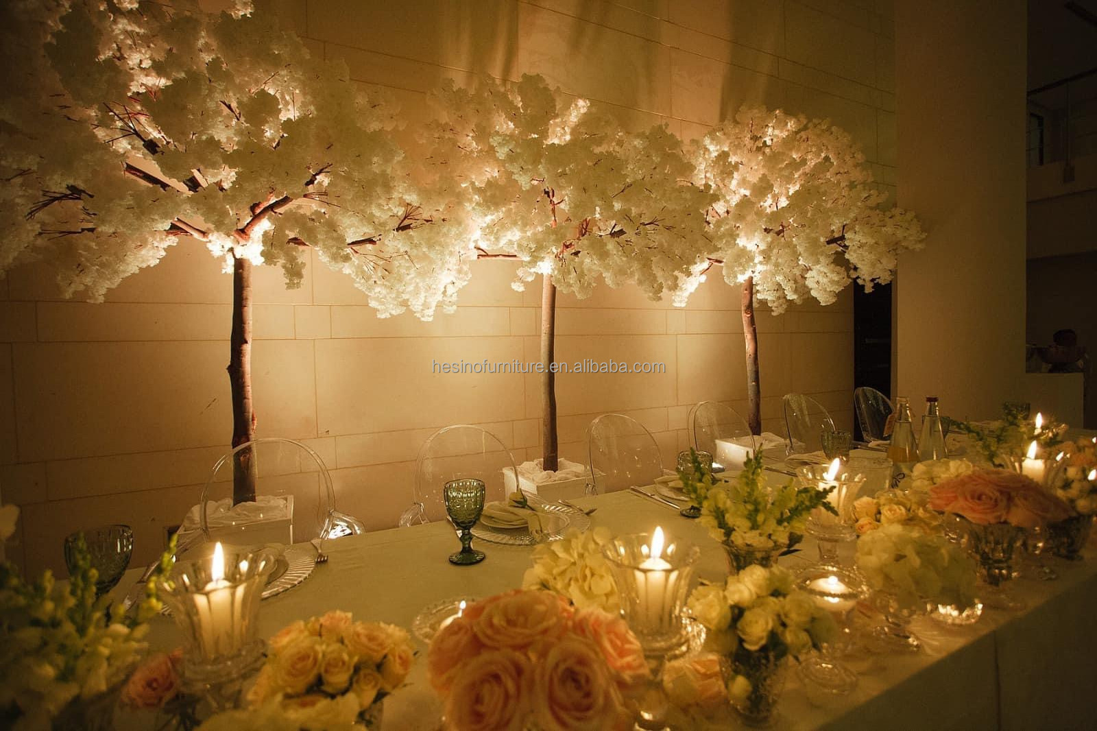 trees for indoor wedding decoration plastic Cherry Blossom tree centerpieces for wedding table