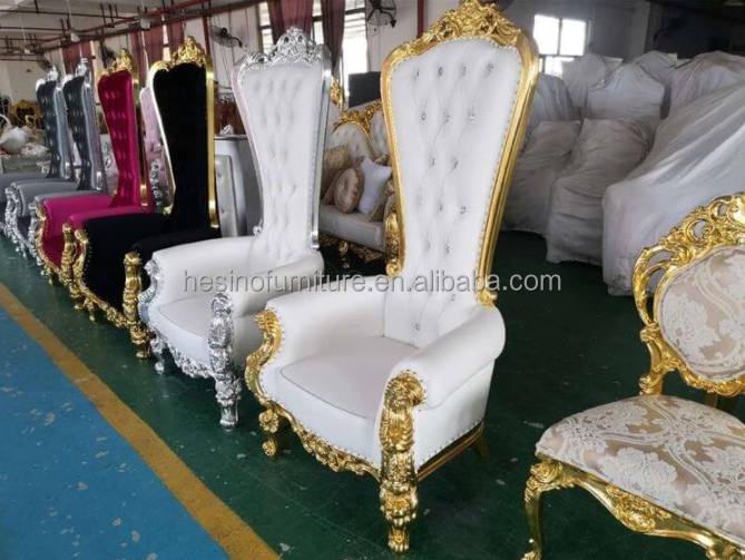 wholesale European American  style hotel furniture high back luxury royal king throne event wedding chairs