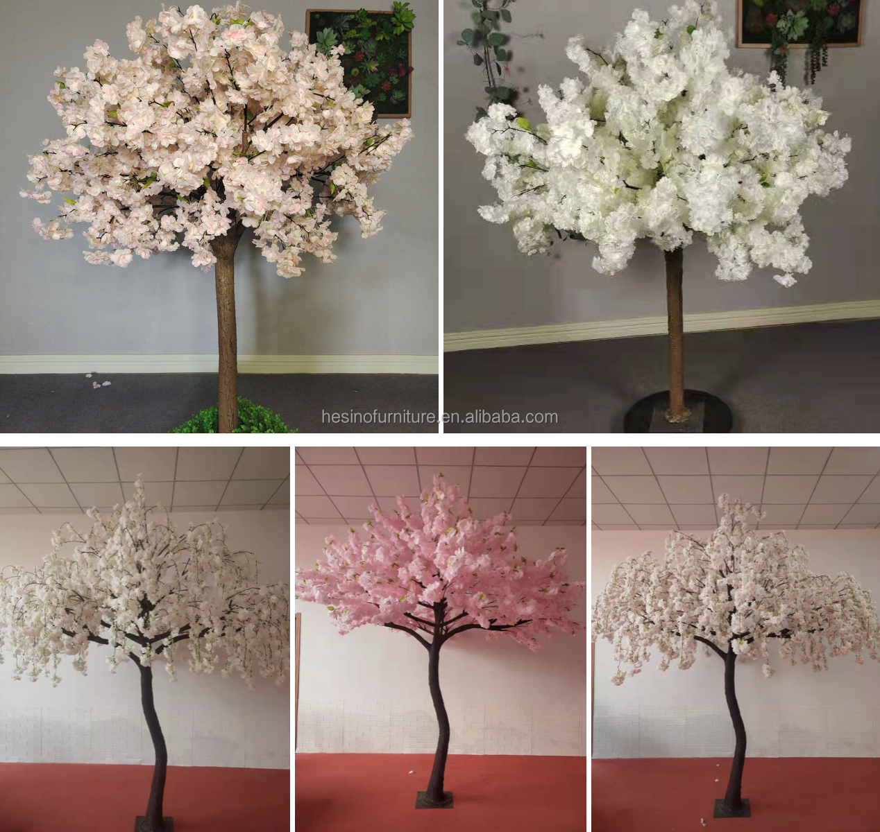 trees for indoor wedding decoration plastic Cherry Blossom tree centerpieces for wedding table