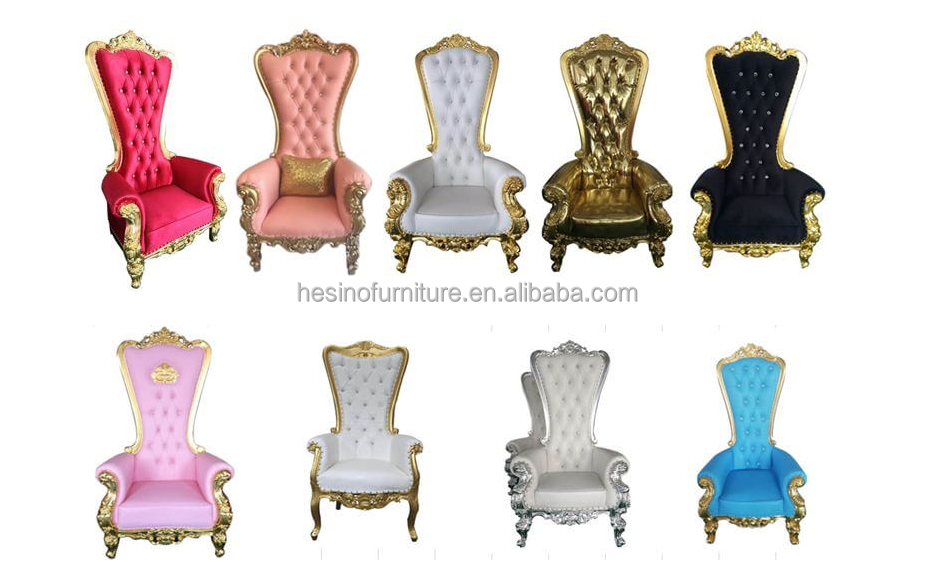 wholesale European American  style hotel furniture high back luxury royal king throne event wedding chairs