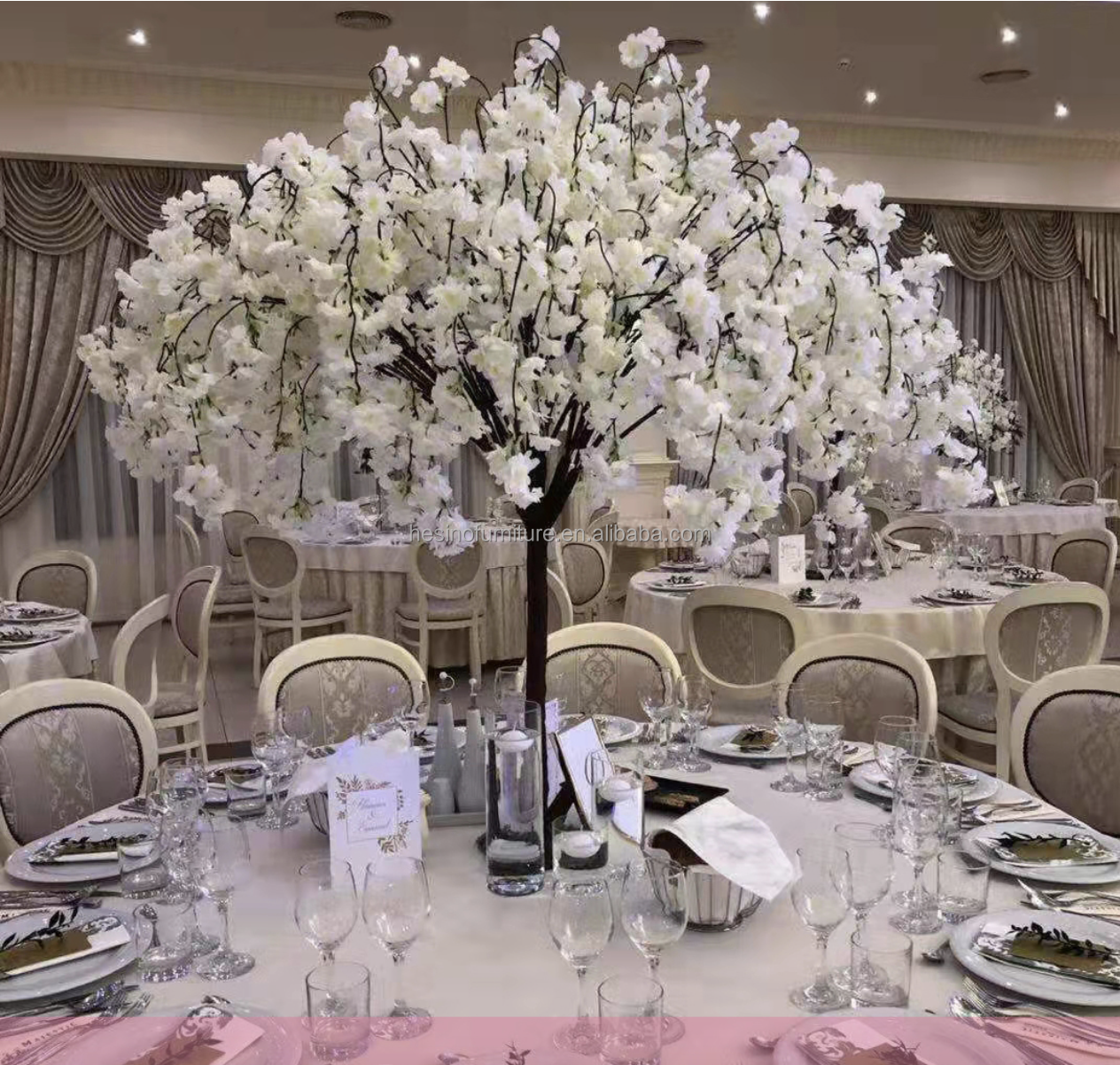 trees for indoor wedding decoration plastic Cherry Blossom tree centerpieces for wedding table