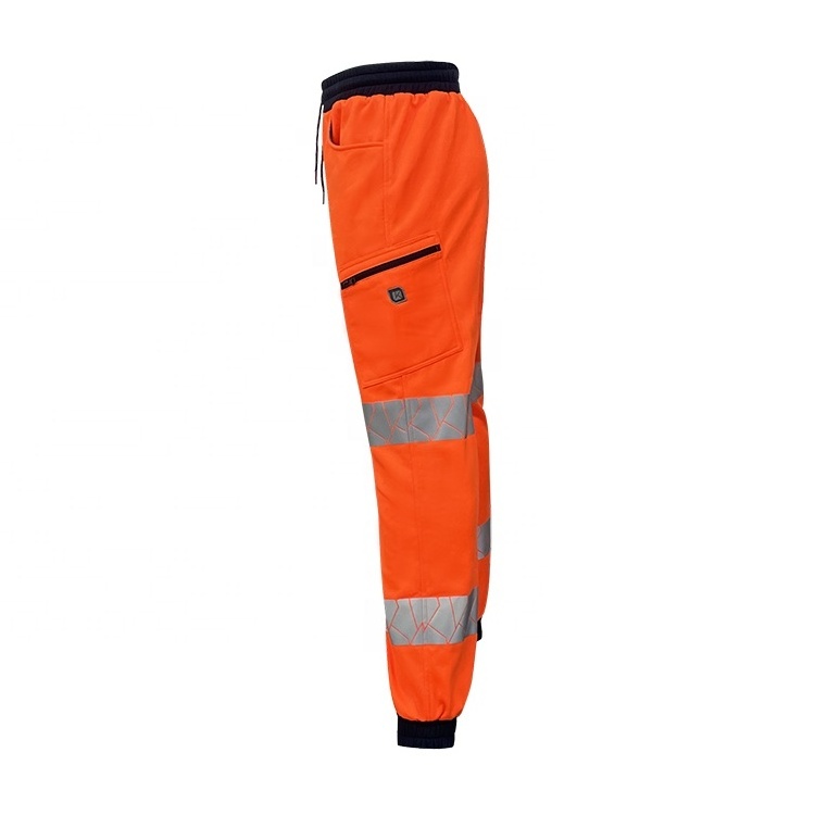 Men's Hivis Knitted Trousers Reflective Tape Pants Security  Protect Pants for Men