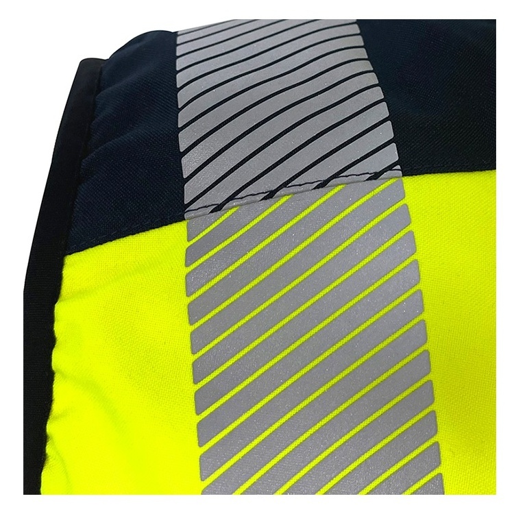 Men's Heat transfer segmented Bodywarmer Hivis safety Vest Winter Padding Reflective vset