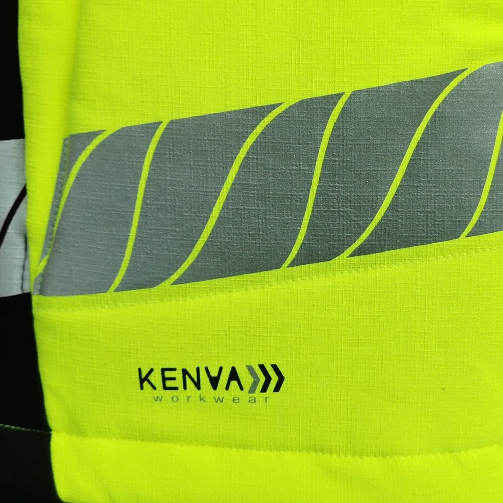 New Fluorescent yellow men high visibility safety winter padding vest