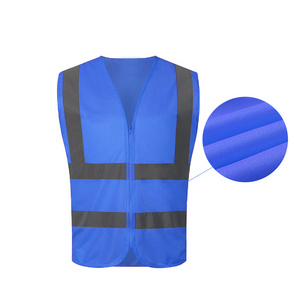 Good Quality logo Safety Blue high visibility reflect Vest