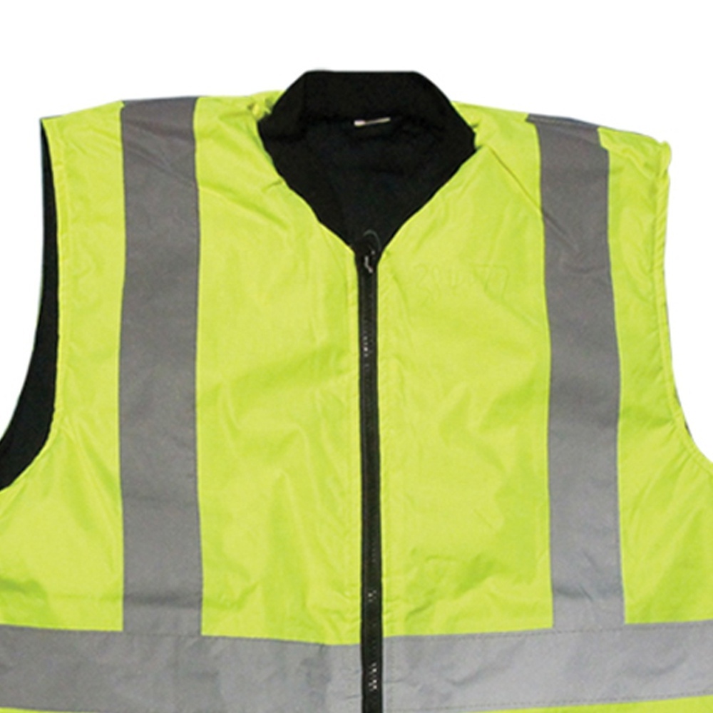 Hi vis security clothing reflective safety vest for men reversible bodywarmer