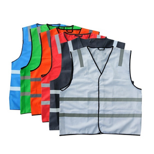 Hot-selling cheap  orange safety vests polyester mesh working wear light reflective vest