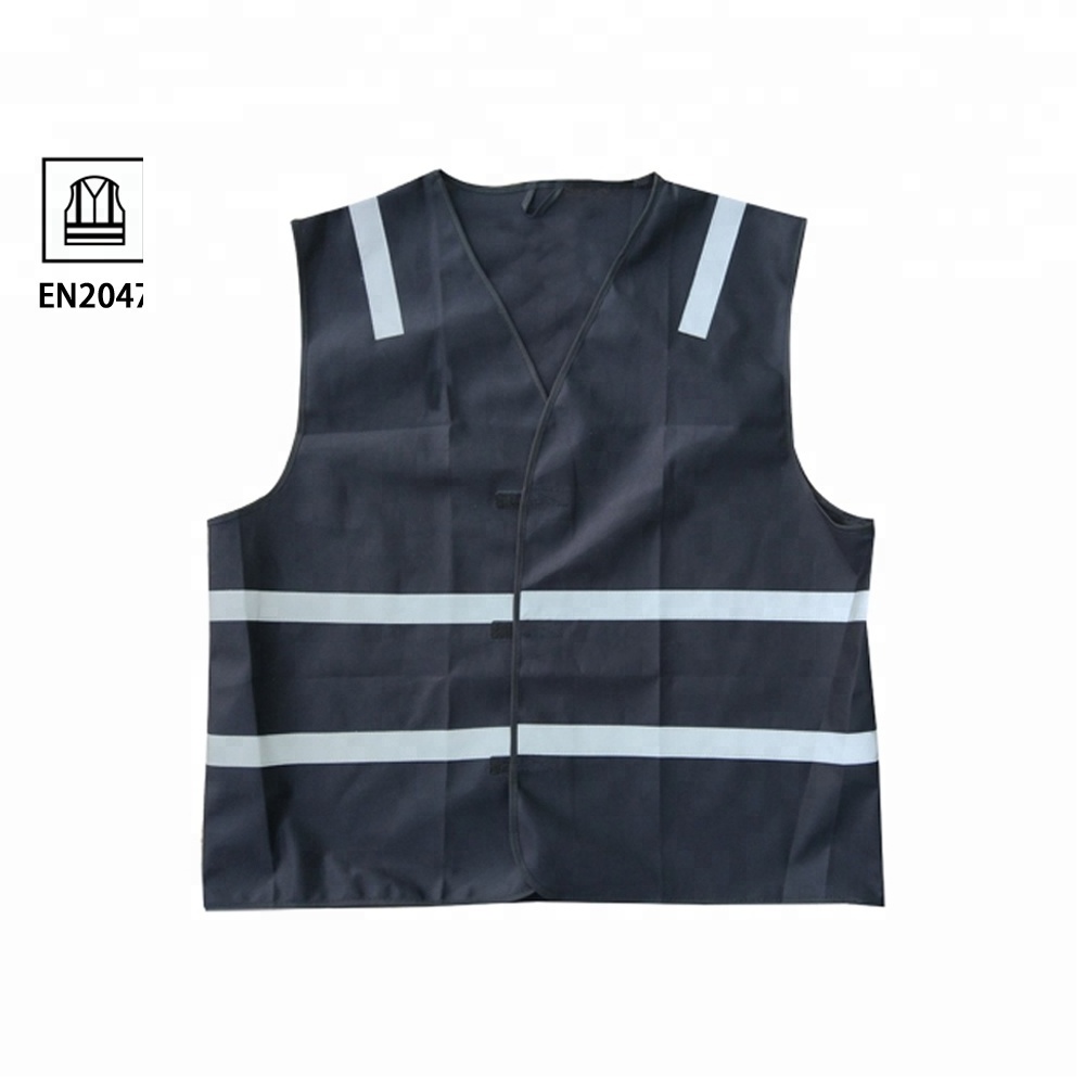 Custom safety Black reflective safety  clothing vest