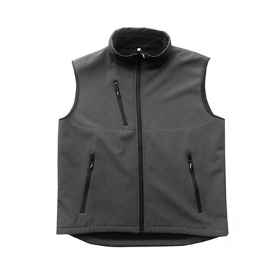 Wholesale waterproof men work polyester spandex softshell vest