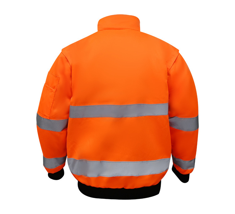 Custom high visibility waterproof safety bomber mens hivi 3 in 1 reflective security jacket