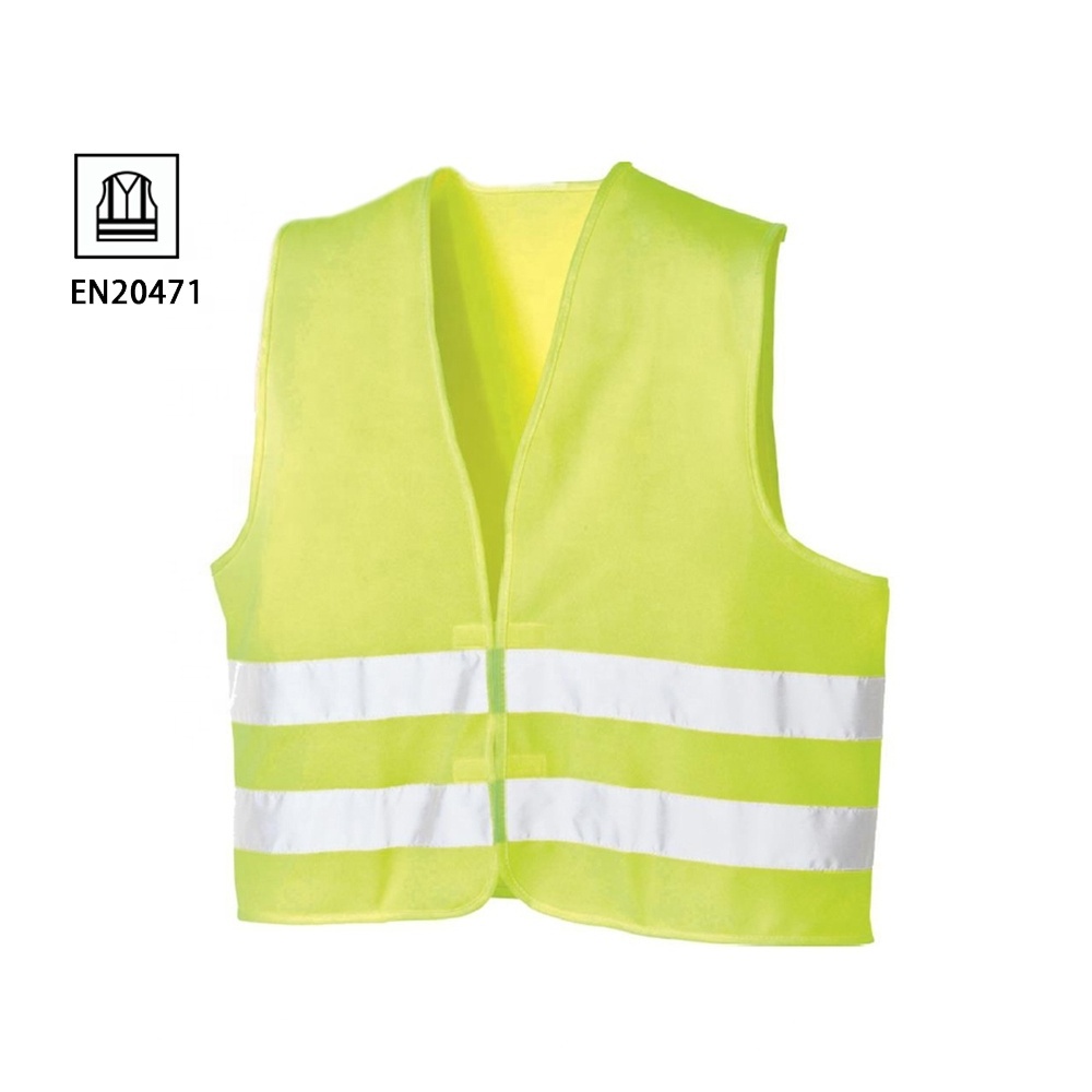 Custom logo reflective vests men utility high visibility orange safety vest