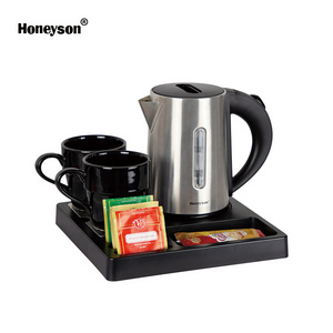 Hotel Room Resort Guestroom Luxury Chinese Tea Pot Boiling Water Tray Sets Electric Kettle