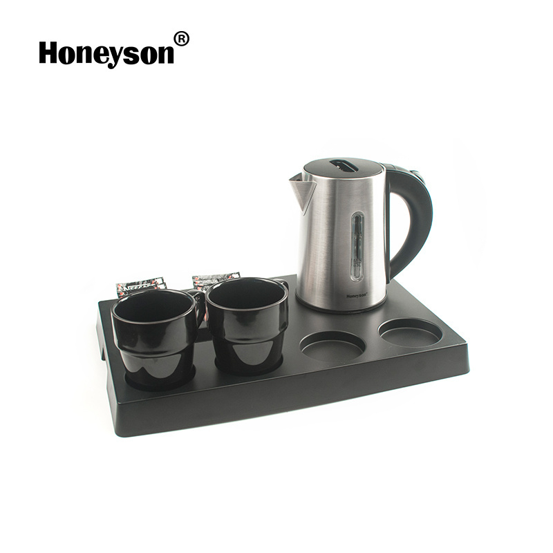 Honeyson hospitality welcome tray sets and low wattage metal electric kettle