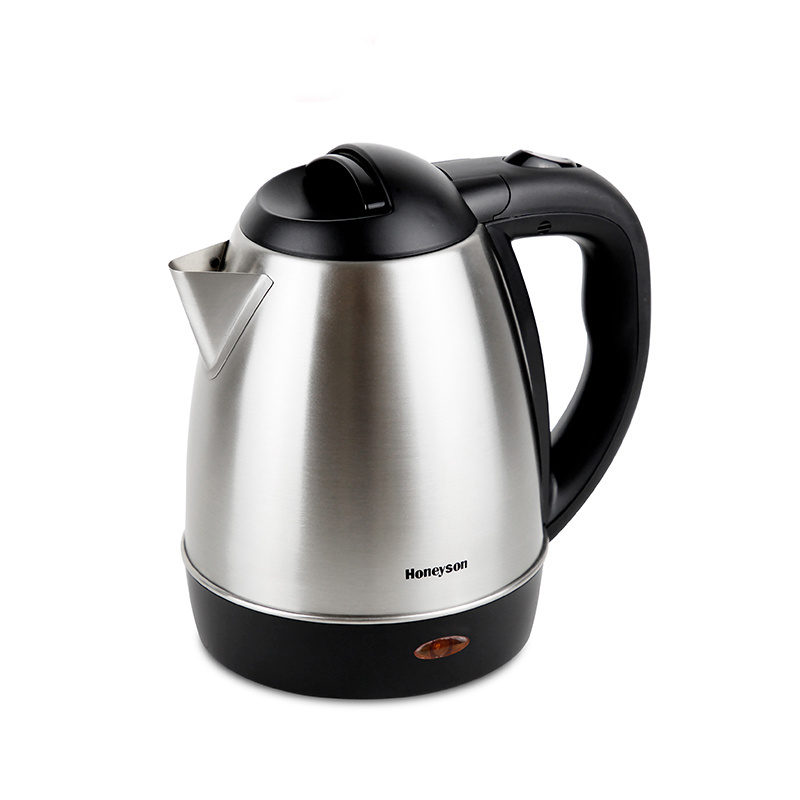 Honeyson 1.2L 60 hertz  stainless steel electric kettle with tray set for hotel