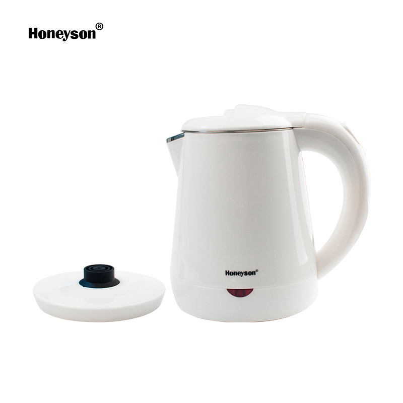 Honeyson hot white double layer anti-scald hotel electric kettle