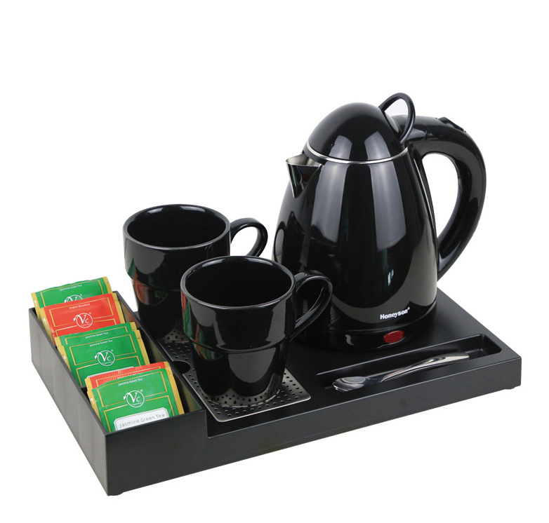 0.8L Cordless Kettle Electric Kettle Tray Set 304 Stainless Steel Hot Sales Honeyson Modern with Tray Fashion Mechanical Manual