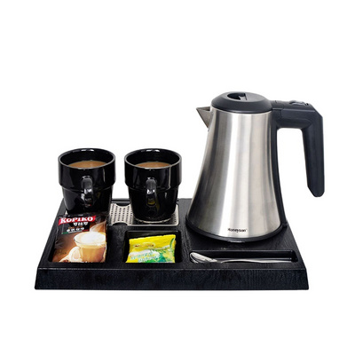 0.8L Cordless Kettle Electric Kettle Tray Set 304 Stainless Steel Hot Sales Honeyson Modern with Tray Fashion Mechanical Manual