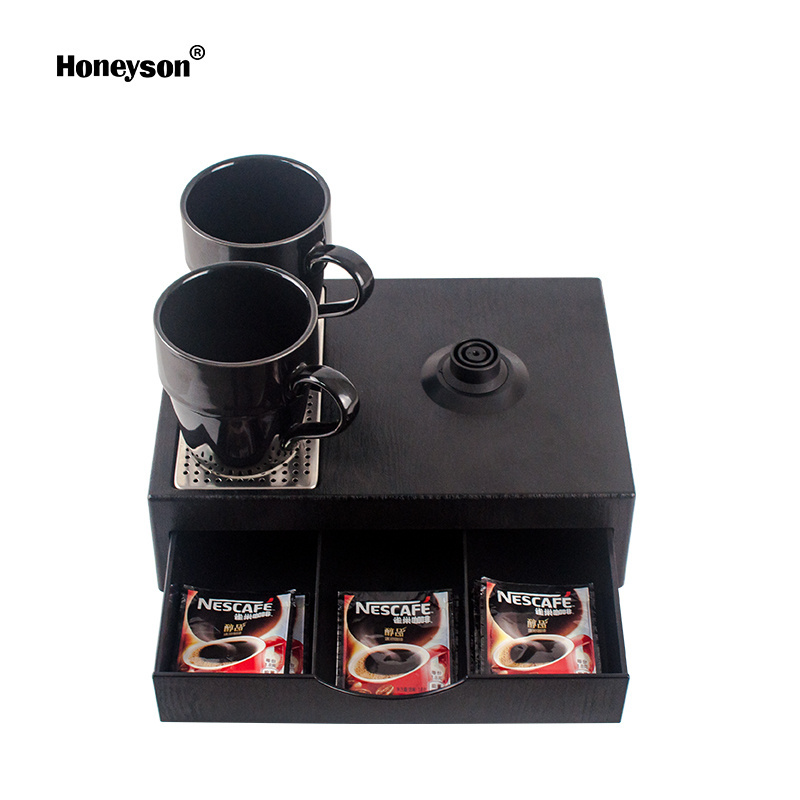 Honeyson new luxury design hotel electric kettle drawer tray set