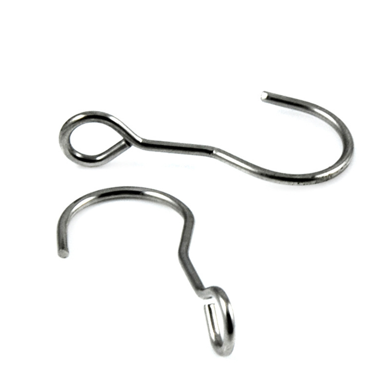 stainless steel wire forming spring small metal meat hook J hooks metal hook for hanging