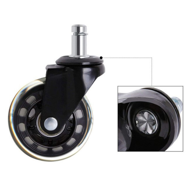 pin bolt roller blade rubber office chair wheels pu wheel for chair