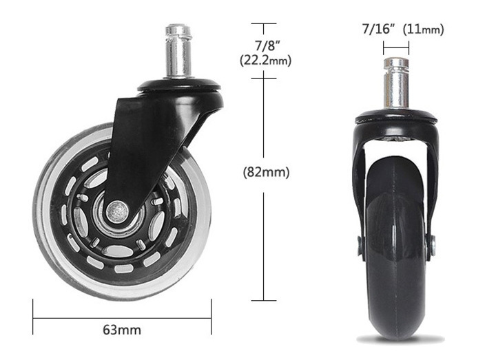 rollerblade office chair furniture caster wheels silicon casters for chairs